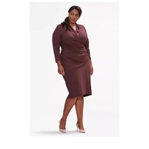 MM Lafleur Chesnut Casey Bodycon Wrap Dress XL